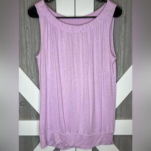 B4.37. Loft Sleeveless Top w/twisted neckline Pink/Lilac small S